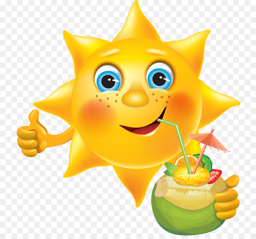 Sol Con Bebida，Verano PNG