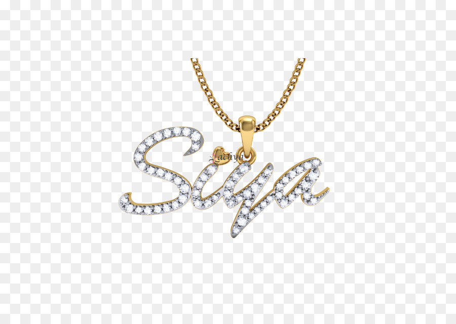 Collar Con Nombre De Oro，Colgante PNG