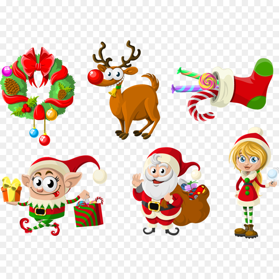 Personajes Navideños，Papá Noel PNG