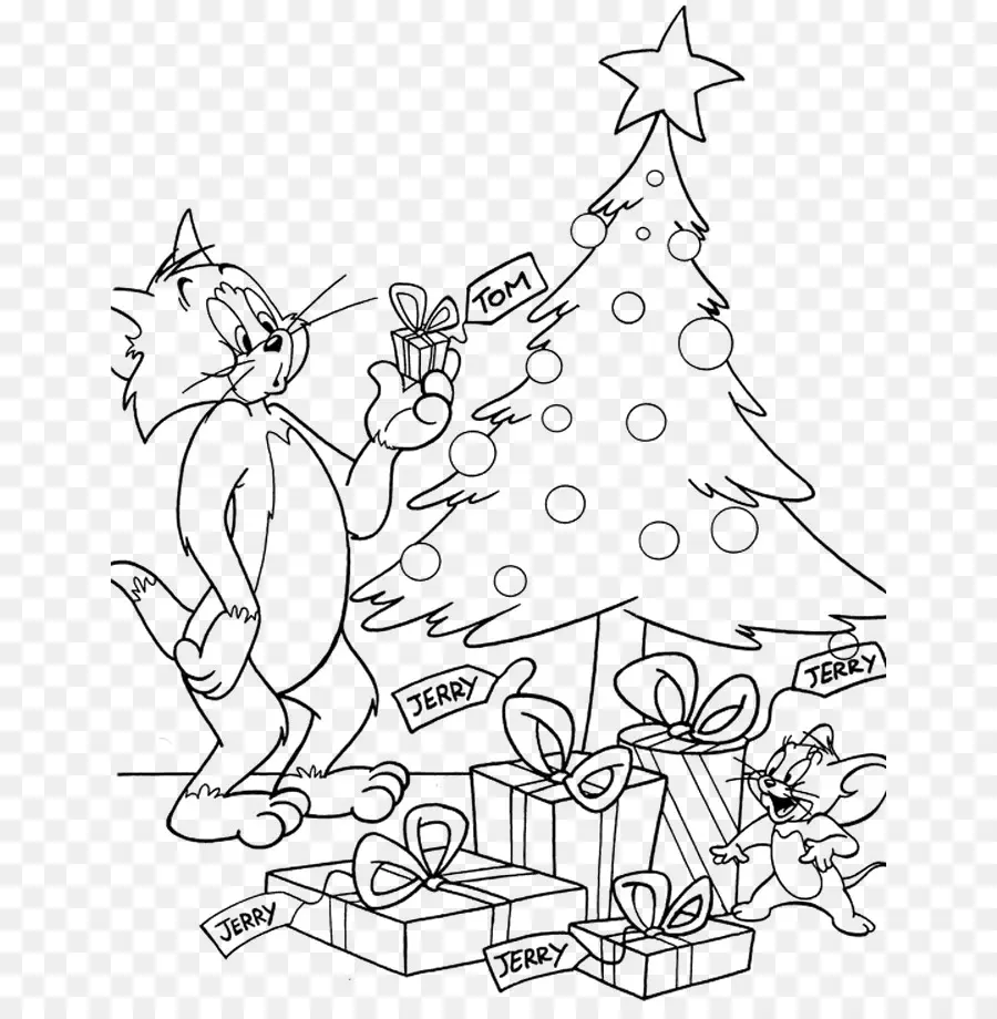 Tom Y Jerry，Árbol De Navidad PNG