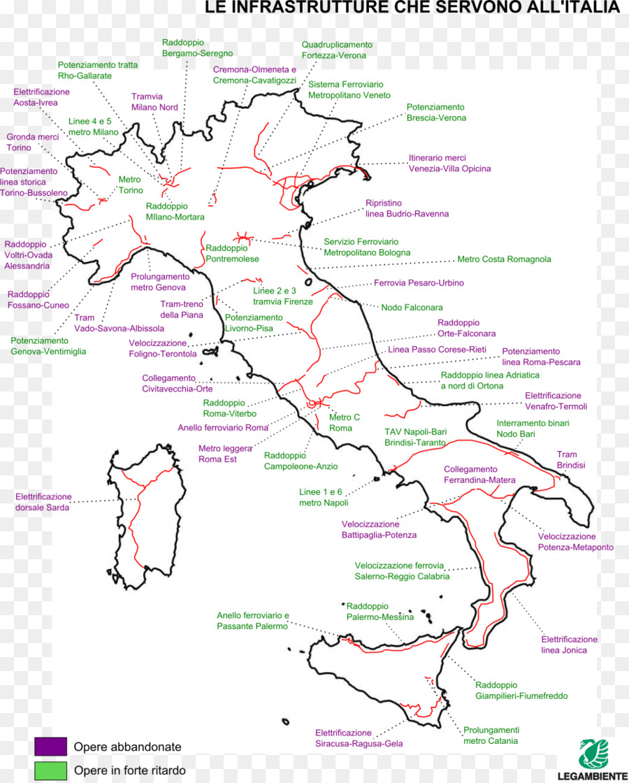 Mapa De Infraestructura De Italia，Infraestructura PNG