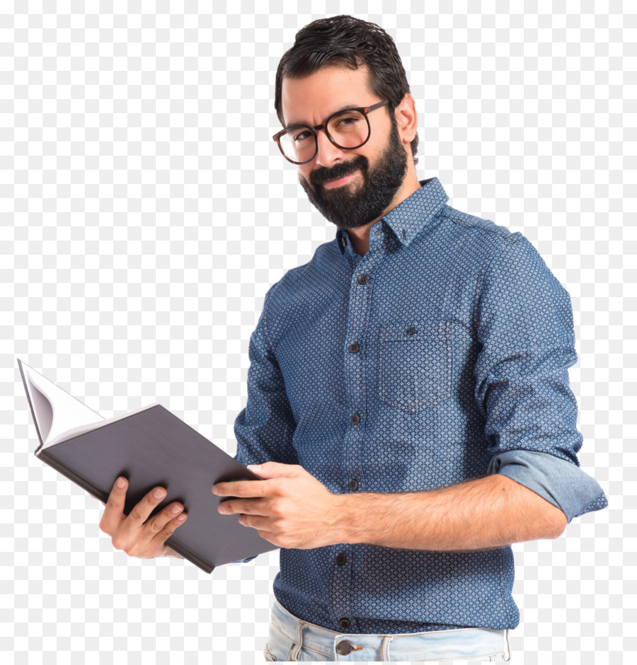 Hombre Con Libro，Lectura PNG