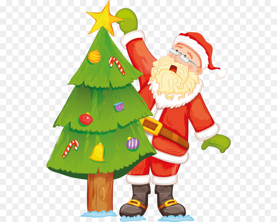 árbol De Navidad，Santa Claus PNG