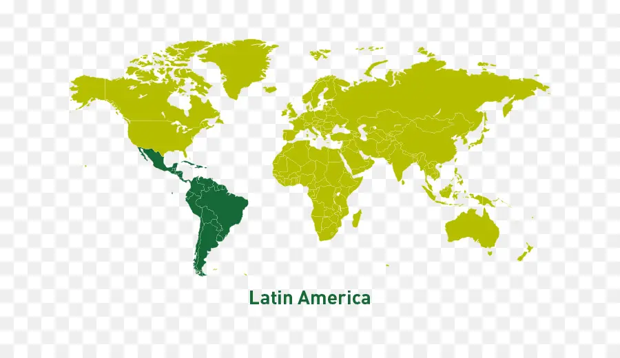 Mapa De America Latina，Continente PNG