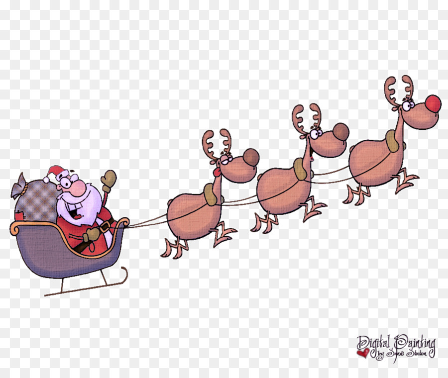 Santa Claus，Rudolph PNG