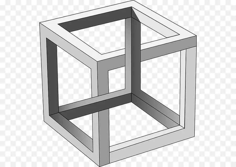 El Triángulo De Penrose，Imposible Cubo PNG