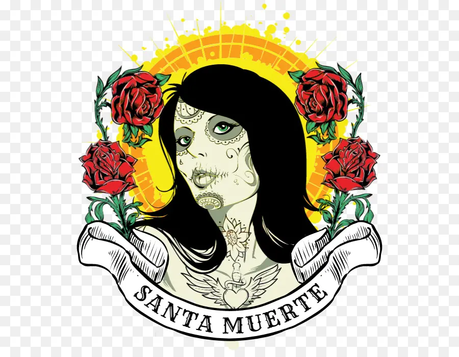 Santa Muerte，Rosas PNG