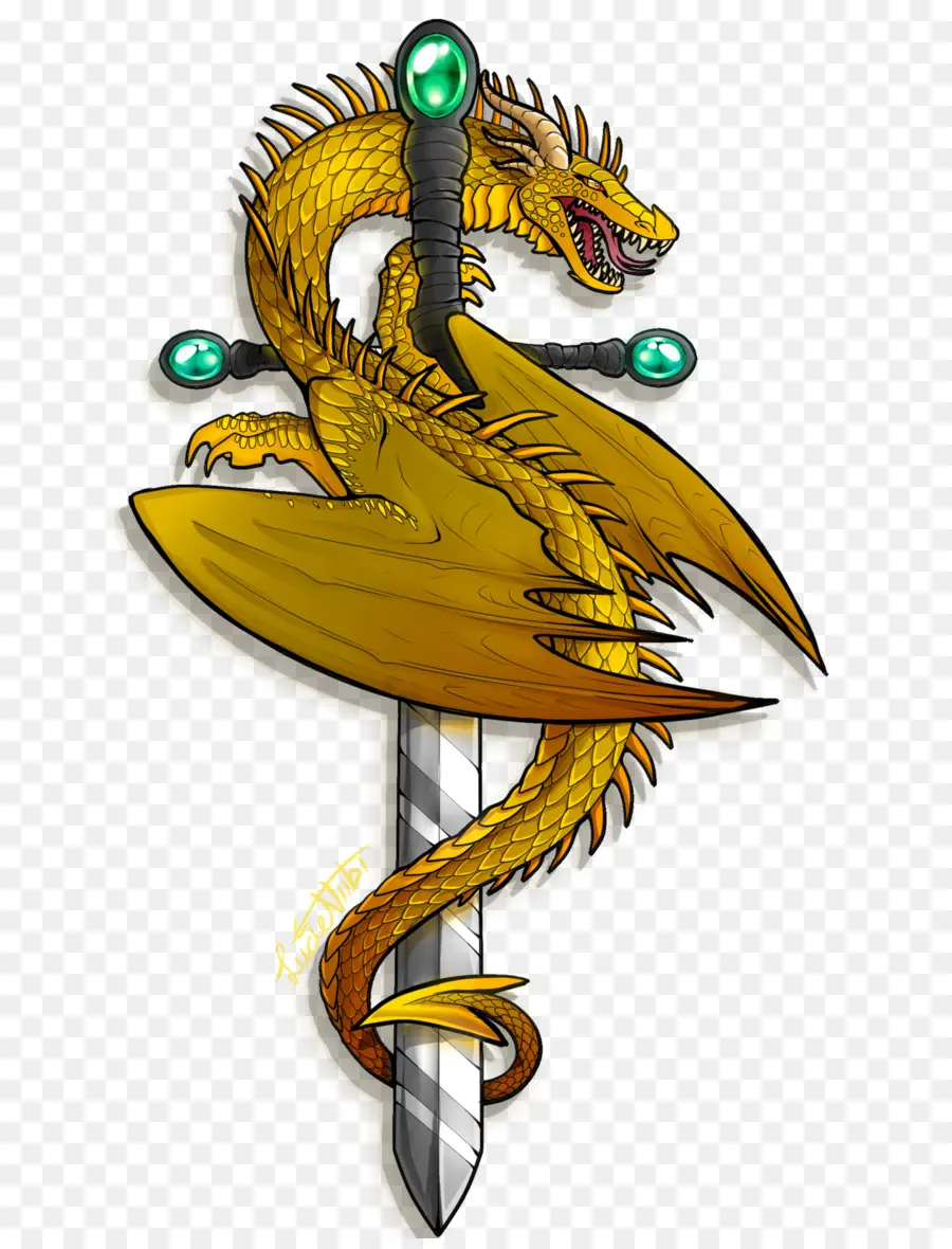 Dragón，Espada PNG