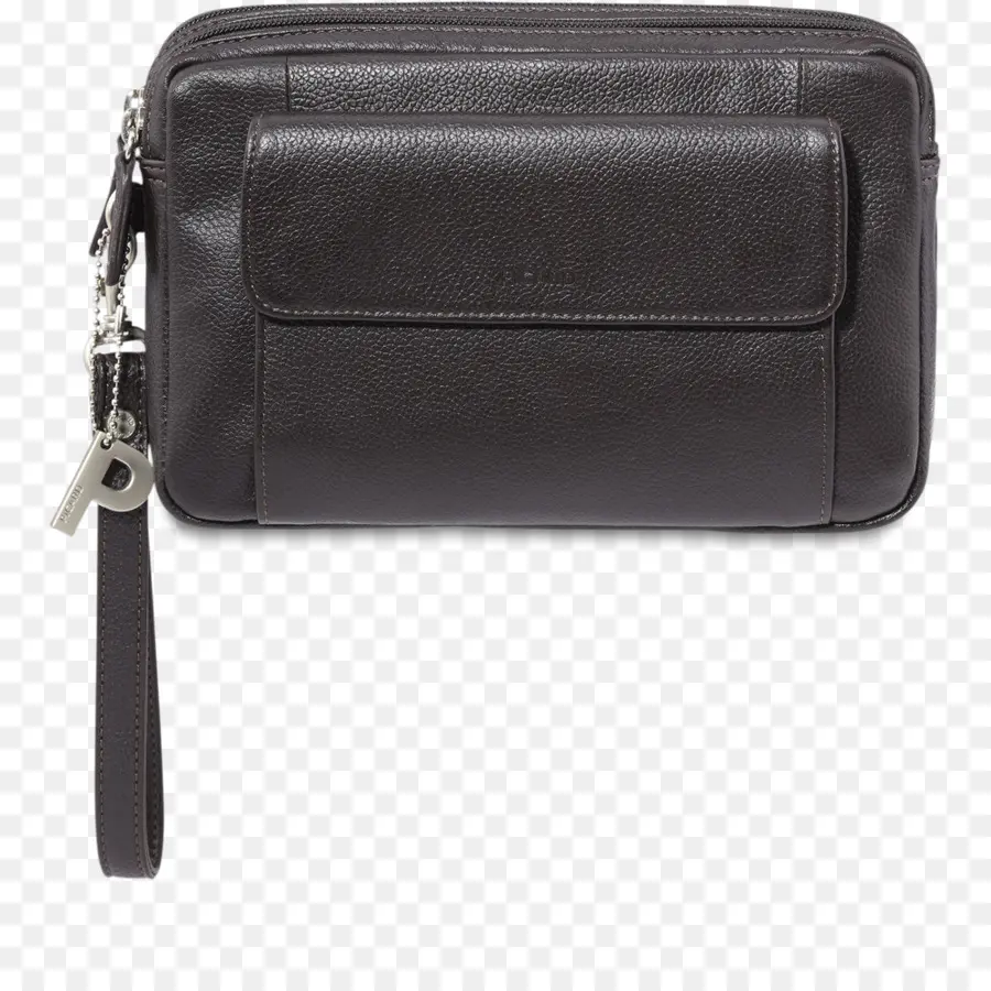 Cartera De Cuero Negra，Moda PNG