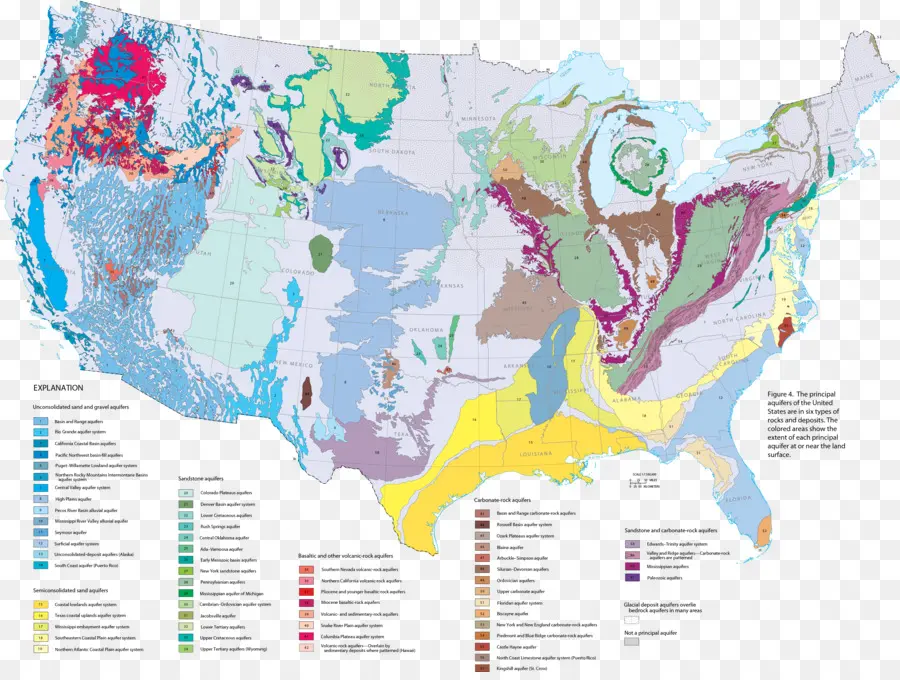 Mapa Geológico，Ee Uu PNG