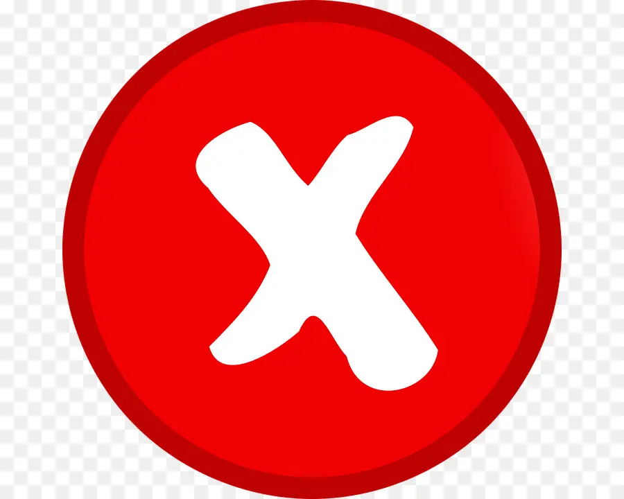 X Roja，Error PNG