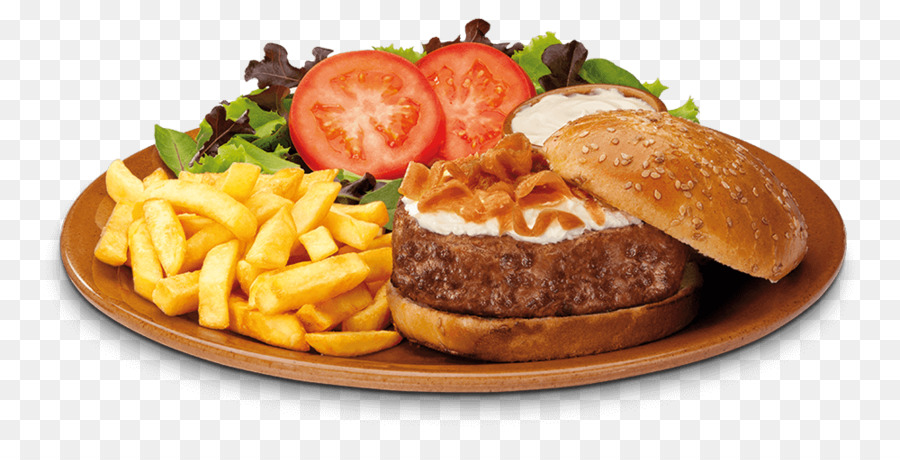 Plato De Hamburguesa，Comida PNG