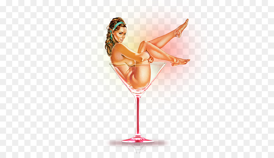 Mujer En Copa De Martini，Martini PNG