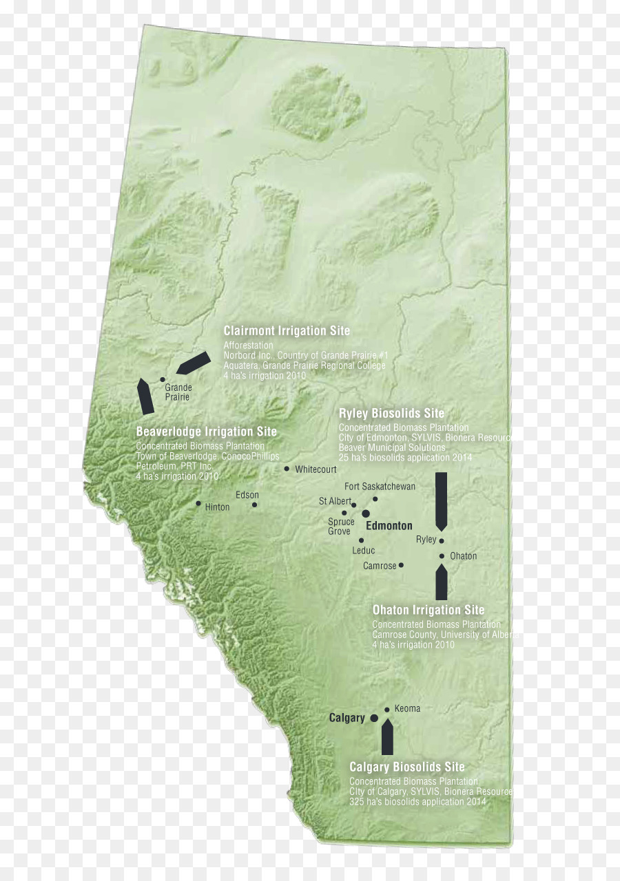 Alberta，Mapa PNG