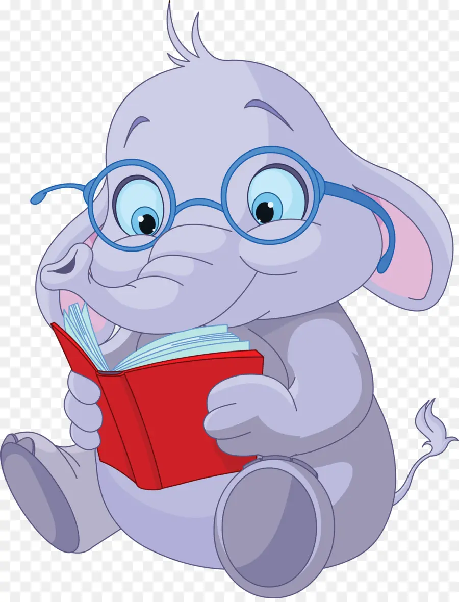 Lindo Elefante Leyendo，Lectura PNG