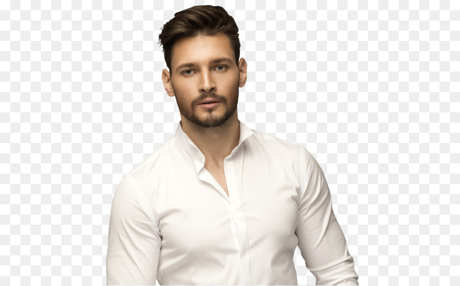 Hombre Con Camisa Blanca，Barba PNG