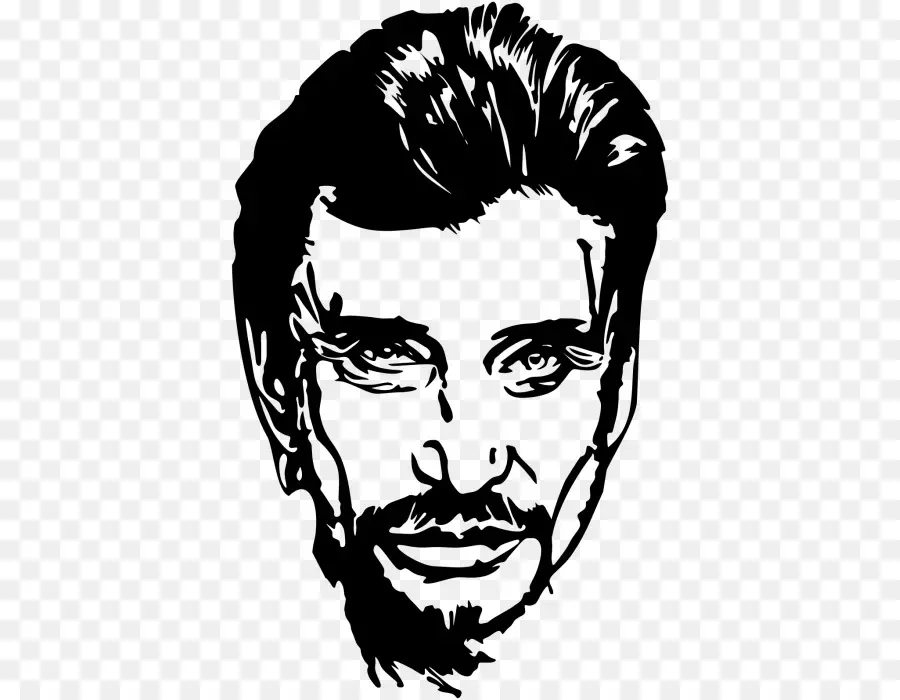 Johnny Hallyday，En Blanco Y Negro PNG