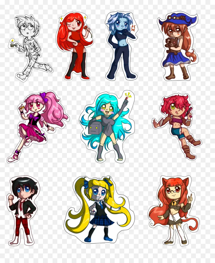 Personajes De Anime，Dibujos Animados PNG