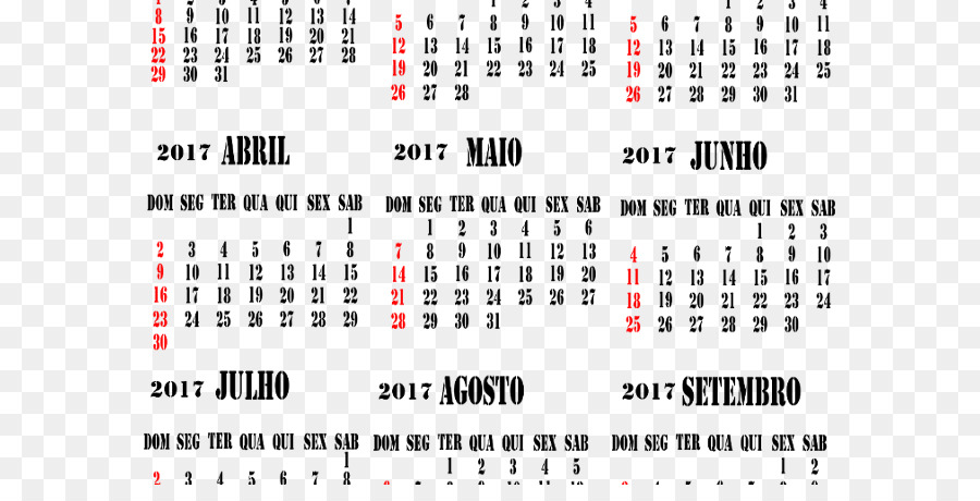 Calendario，2017 PNG