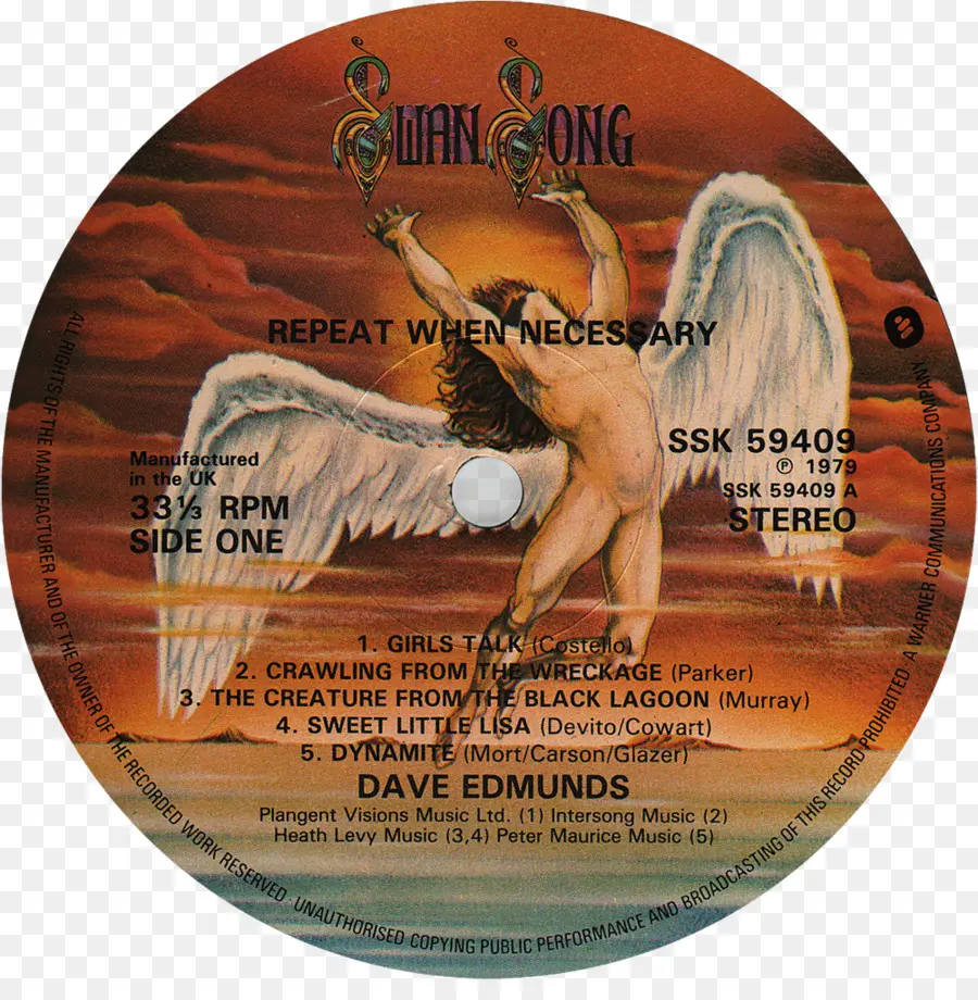 Sello Discográfico Swan Song，Vinilo PNG