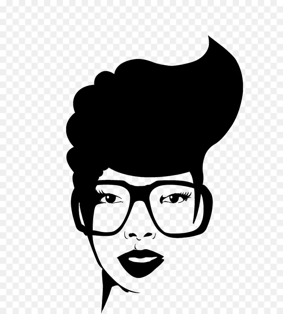 Mujer Con Gafas，Retrato PNG