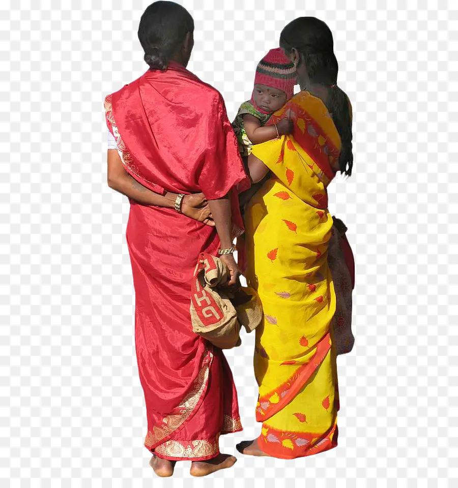 Mujeres En Saris，Ropa Tradicional PNG