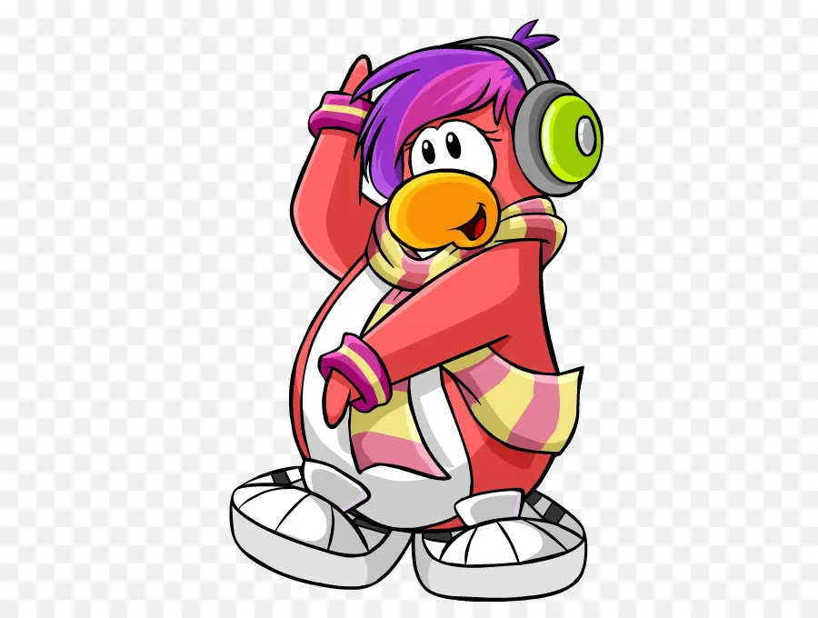 Pingüino，Auriculares PNG