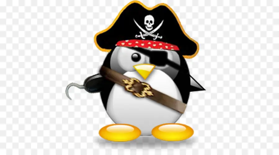 Pingüino Pirata，Dibujos Animados PNG