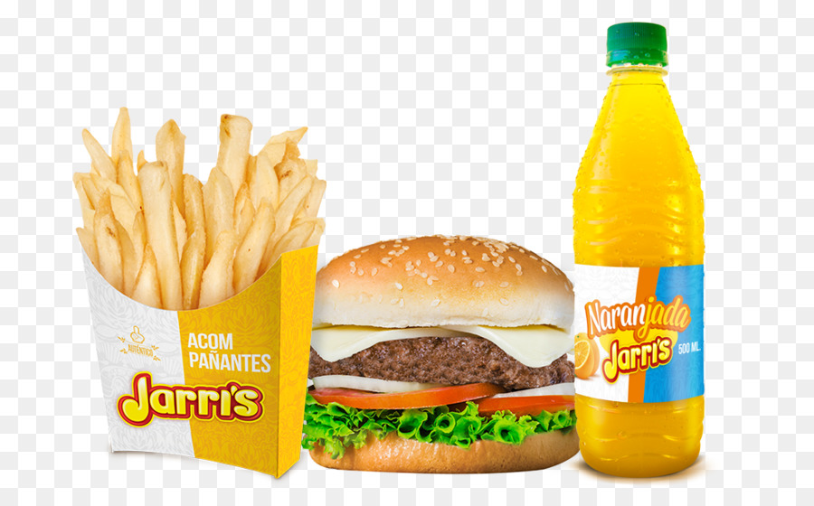 Hamburguesa Con Queso，Papas Fritas PNG