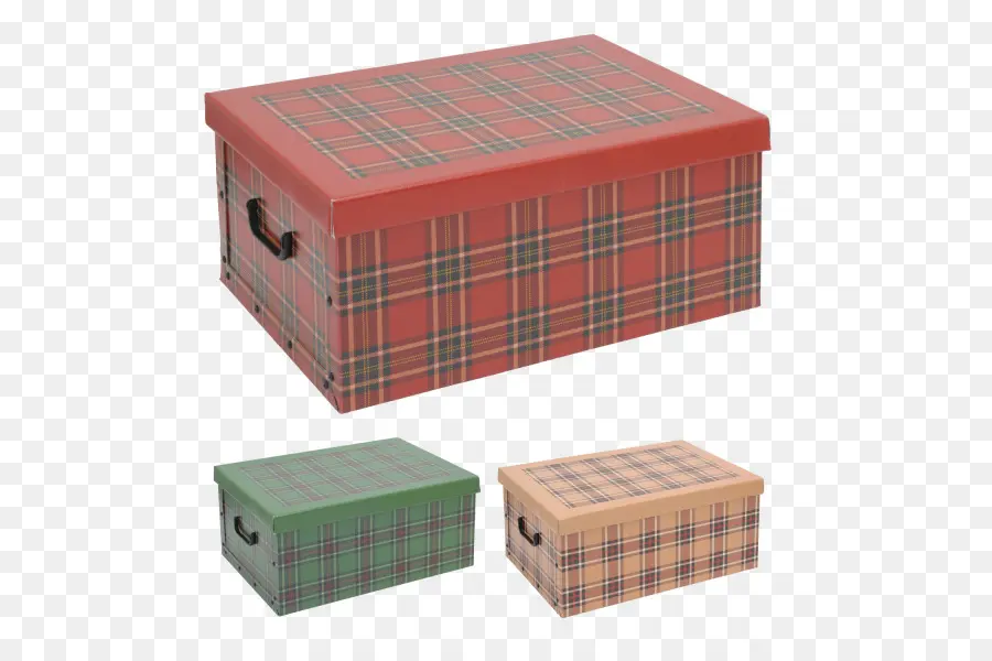 Cajas De Almacenamiento A Cuadros，Rojo PNG