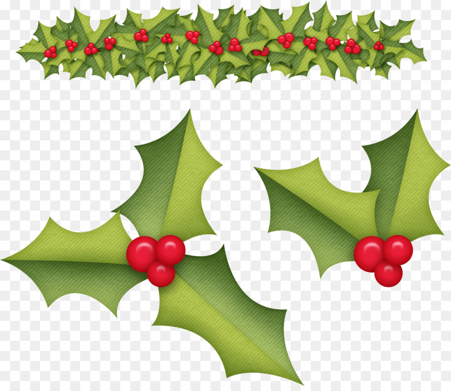 Acebo Y Bayas，Navidad PNG