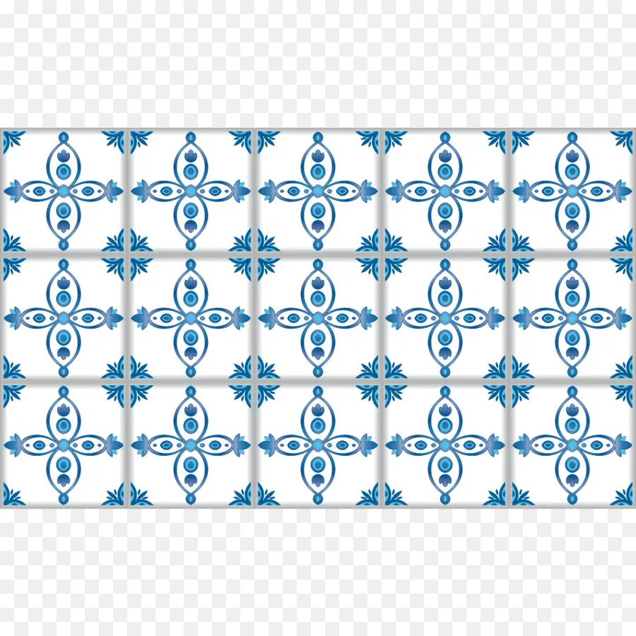 Patrón De Mosaico，Azul PNG