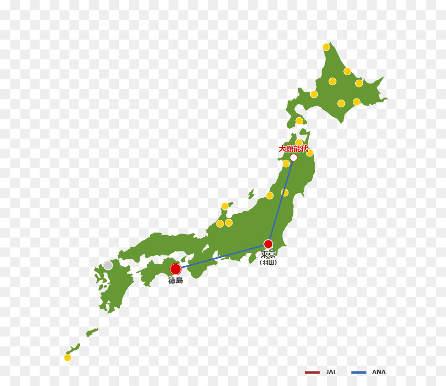 Japón，Mapa En Blanco PNG