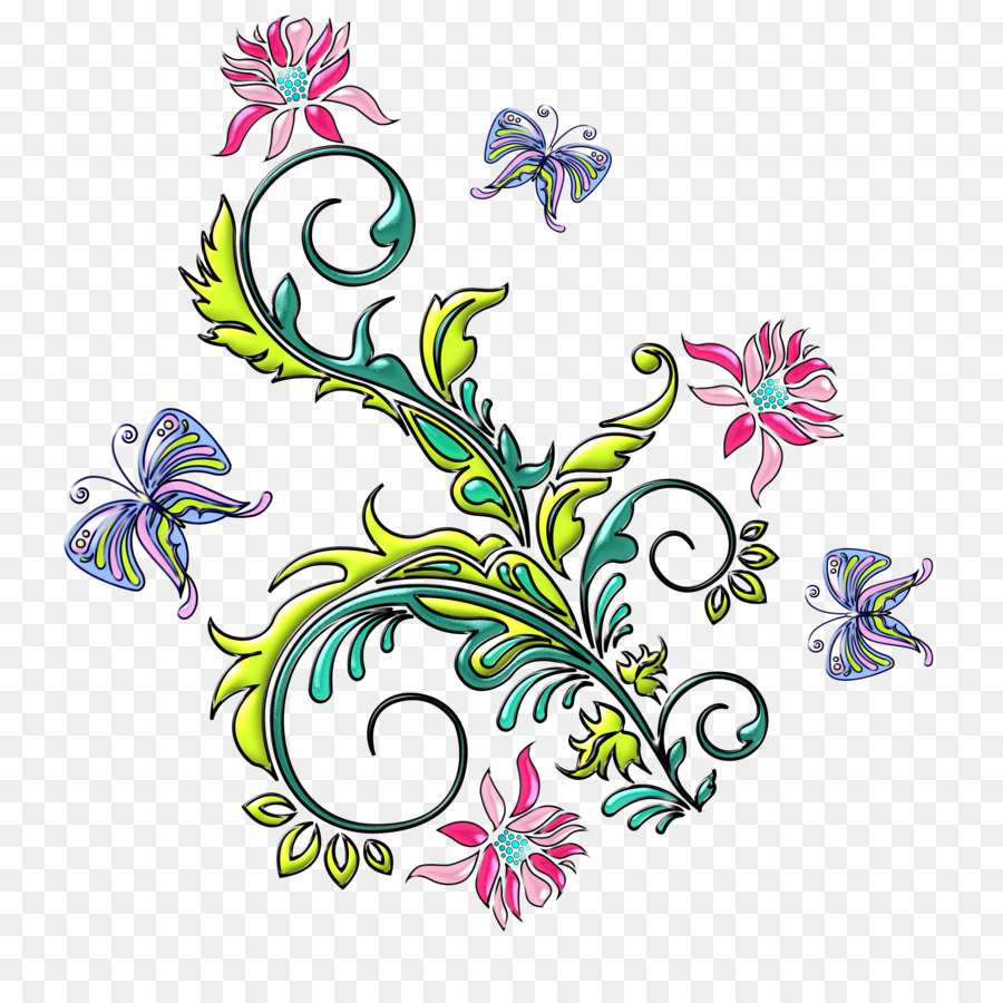 Diseño Floral，Ornamento PNG