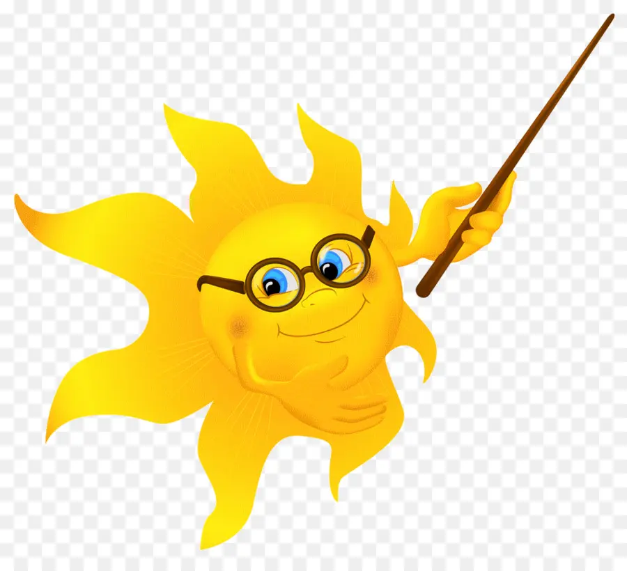 Sol Con Gafas，Dibujos Animados PNG