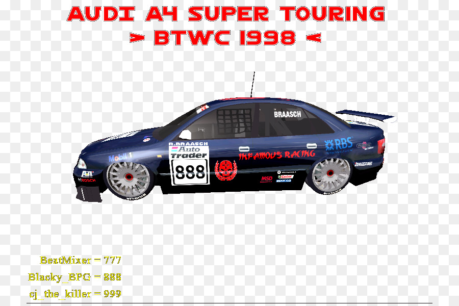 Audi A4 Súper Touring，Cabt 1998 PNG