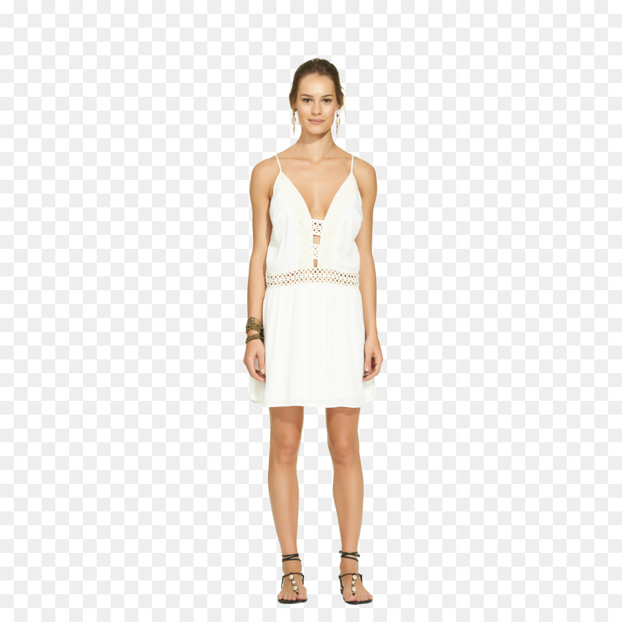 Vestido Blanco，Mujer PNG