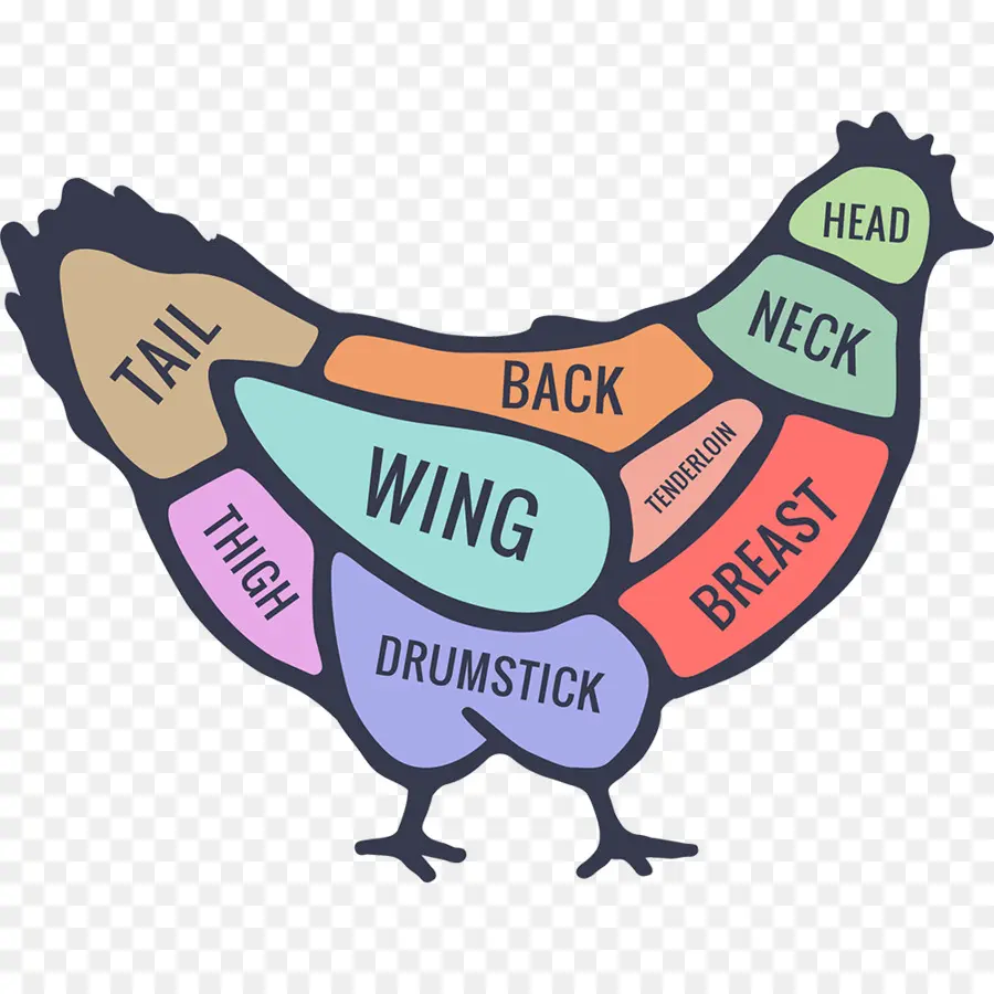 Diagrama De Pollo，Aves De Corral PNG