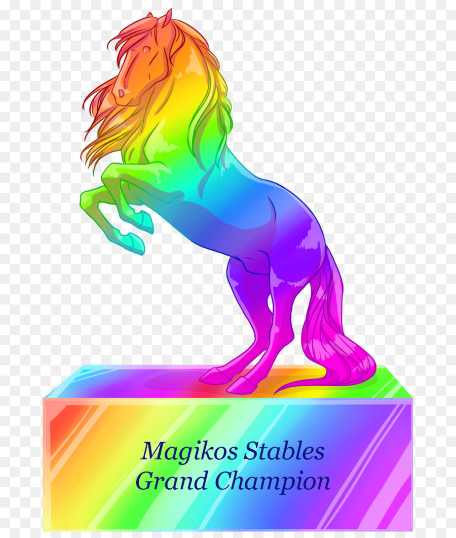 Caballo Arcoiris，Estatua PNG