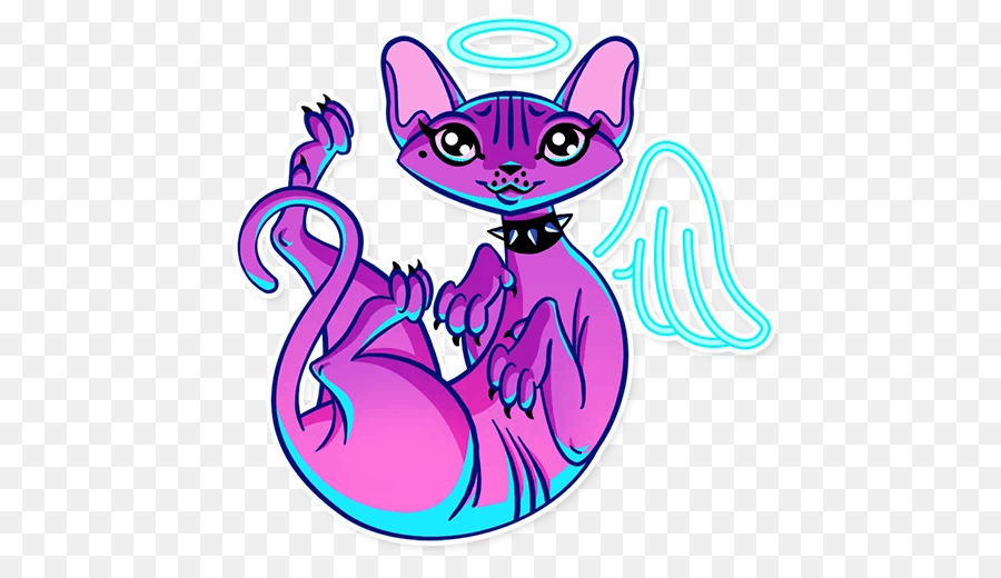 Gato Morado，ángel PNG