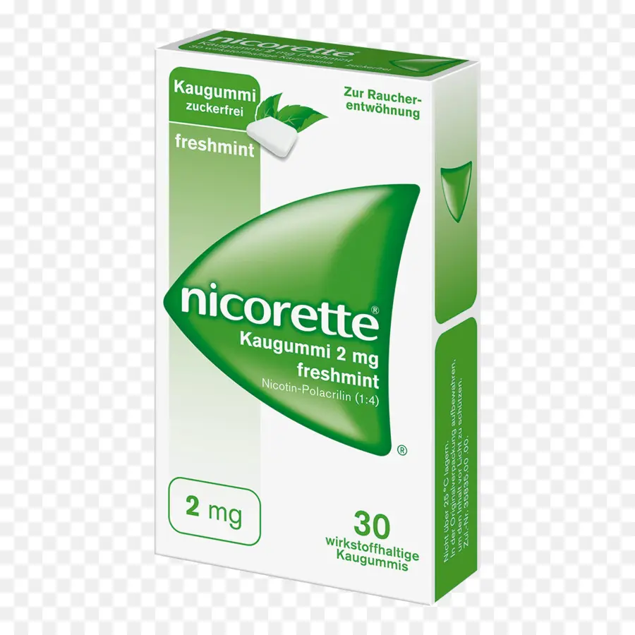 Chicle Nicorette，Nicotina PNG