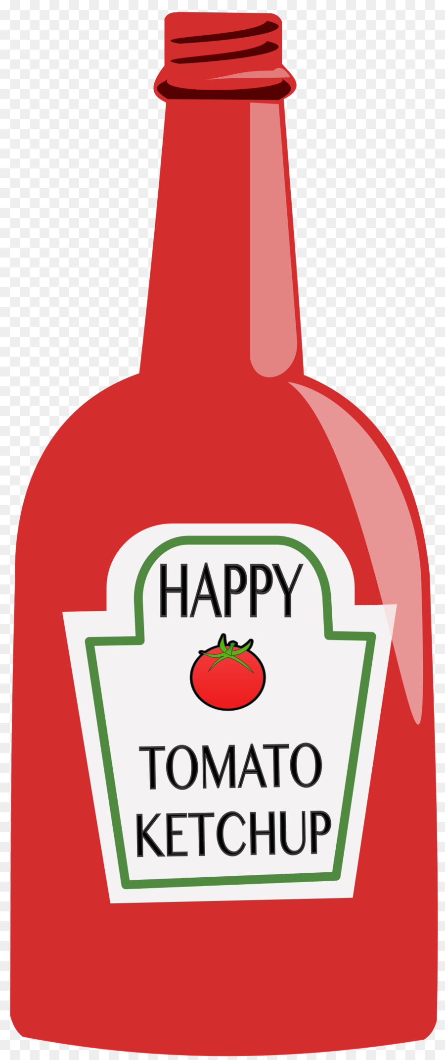 Botella De Salsa De Tomate，Rojo PNG