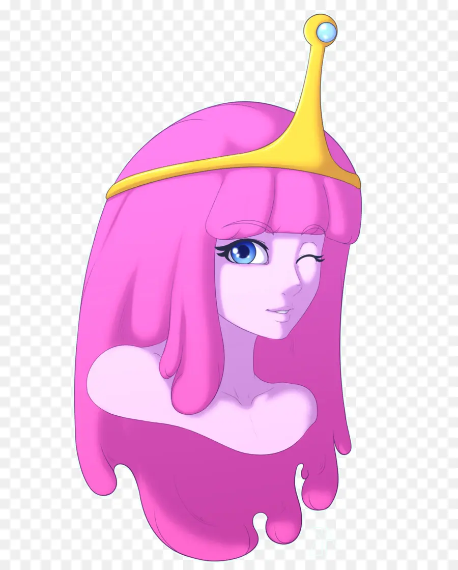 Personaje De Pelo Rosa，Corona PNG