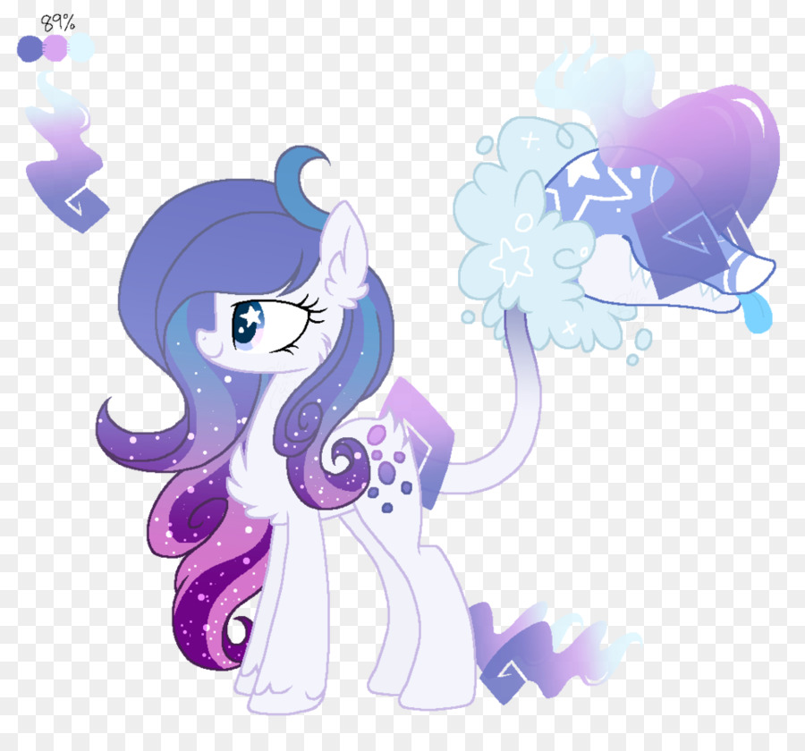 Unicornio Morado，Dibujos Animados PNG