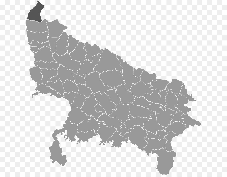 Mapa De Uttar Pradesh，India PNG