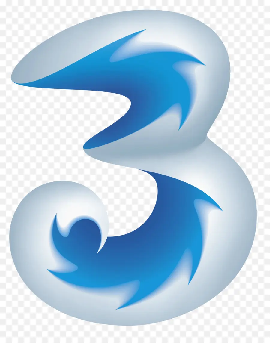 Numero Tres，Azul PNG