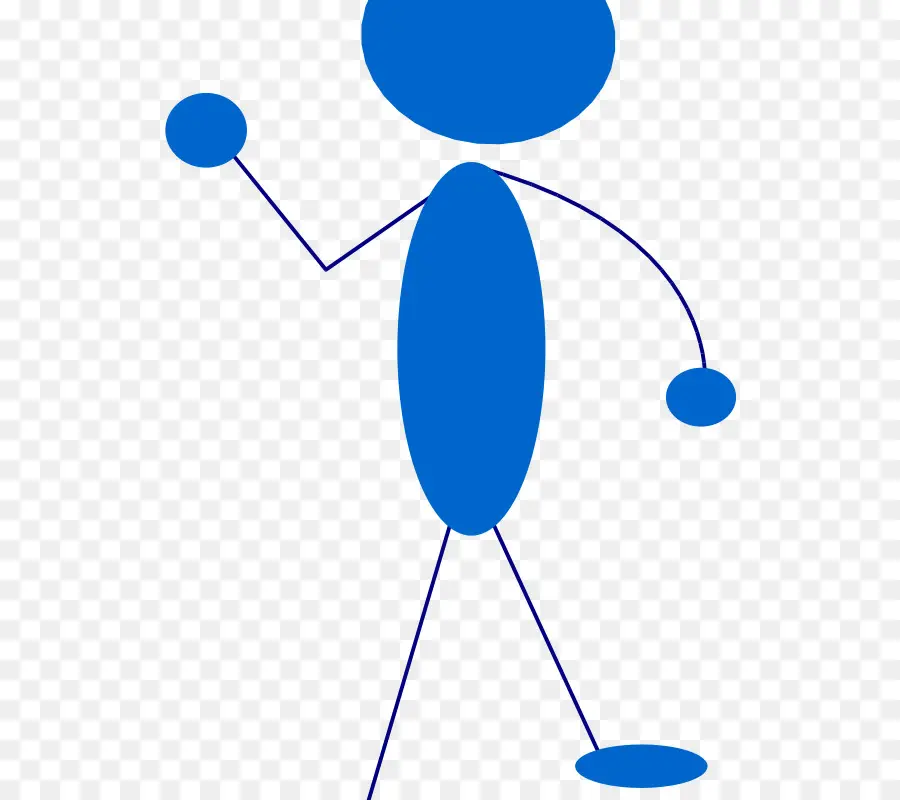 Figura Corriendo，Azul PNG