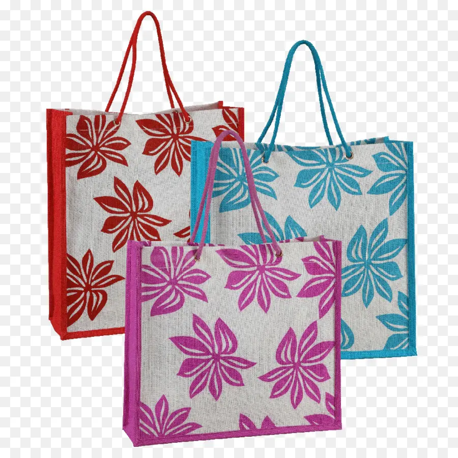 Bolsas De Tela Florales，Reutilizable PNG