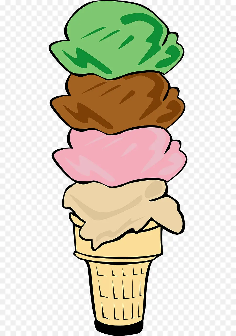 Conos De Helado，Helado PNG