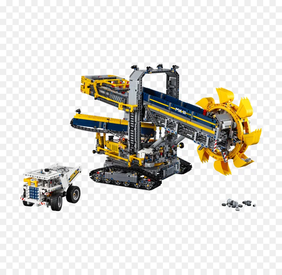 Excavadora De Ruedas De Cubo，Lego PNG